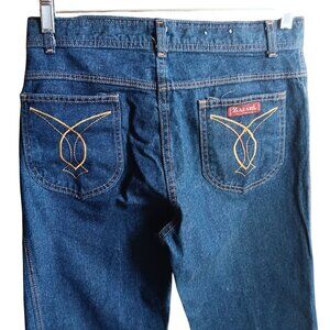 Vintage Mens Disco Jeans 30x31 80's Mens ZACARI embroidered DISCO POCKET DENIM